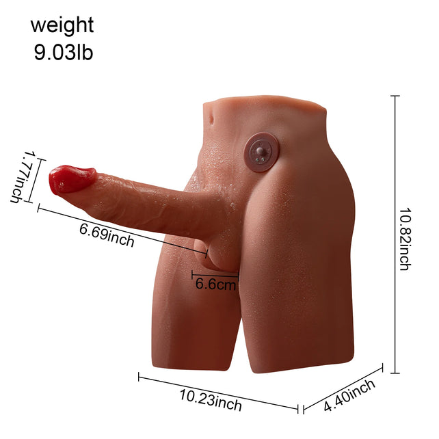 Clearance Sale In Stock I 10.82in/9.03lb Electric Rechargeable Male Sex Doll Ass Torso
