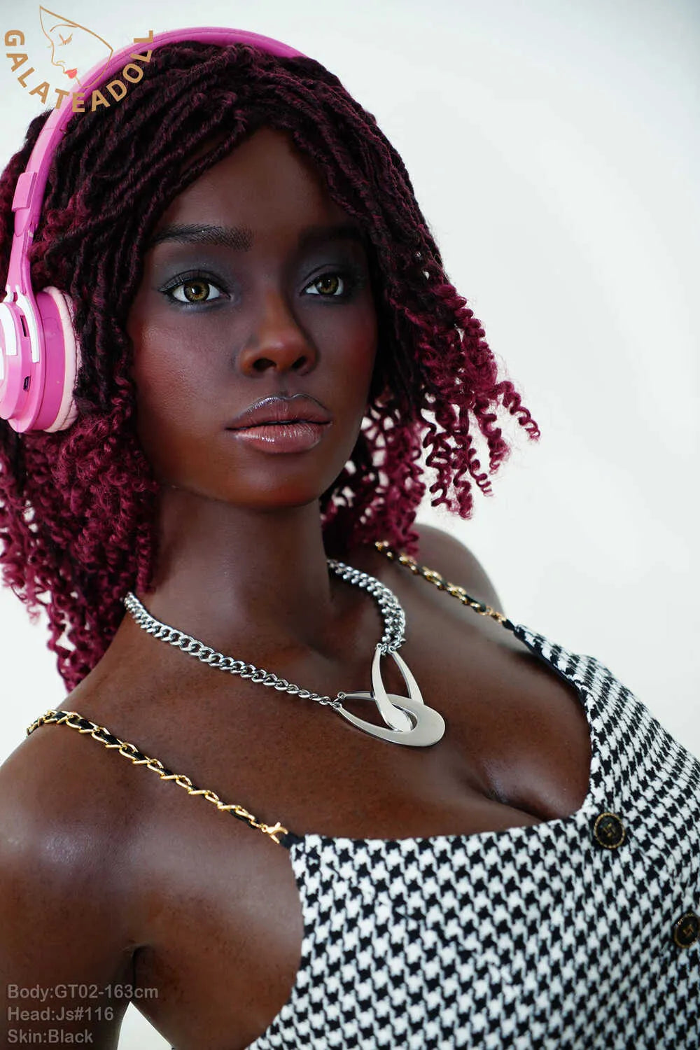 5.3ft/163cm New Full Silicone Black SexDolls - Myla