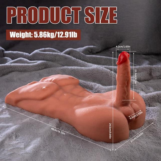 Clearance Sale In Stock I 14.9lb Electric Rechargeable Sex Doll Male Torso