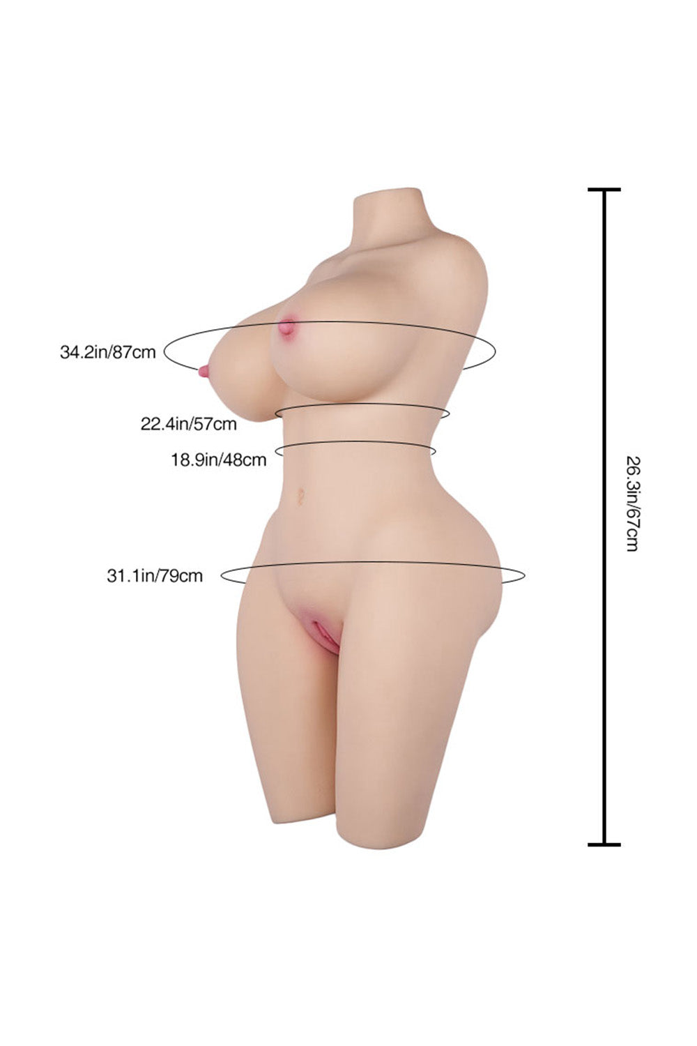 Tantaly I 38.1LB Removable Vaginal Sex Doll 4 in 1 with Tantabosom – Ginny