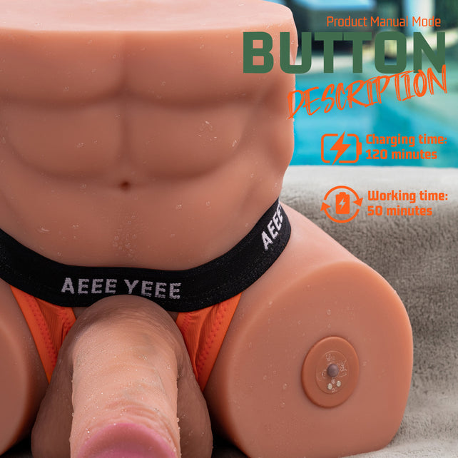 Clearance Sale In Stock I 15.43lb Electric Rechargeable Male Torso Sex Love Doll