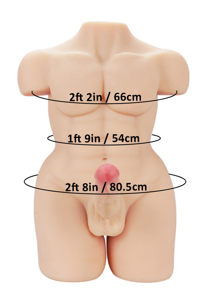 Tantaly I 54cm/1ft9 33.07LB Male Torso Sex Doll Threesome – Channing