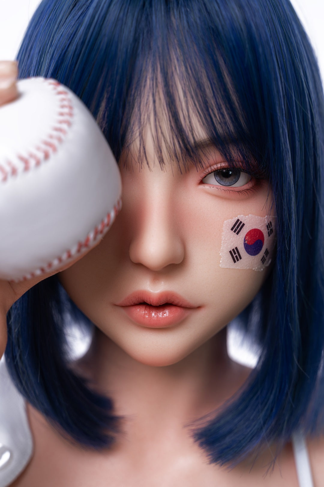 5ft2 / 158cm Movable Jaw Silicone Korean Female Baseball Player Sex Doll - Orange In丨Anabel