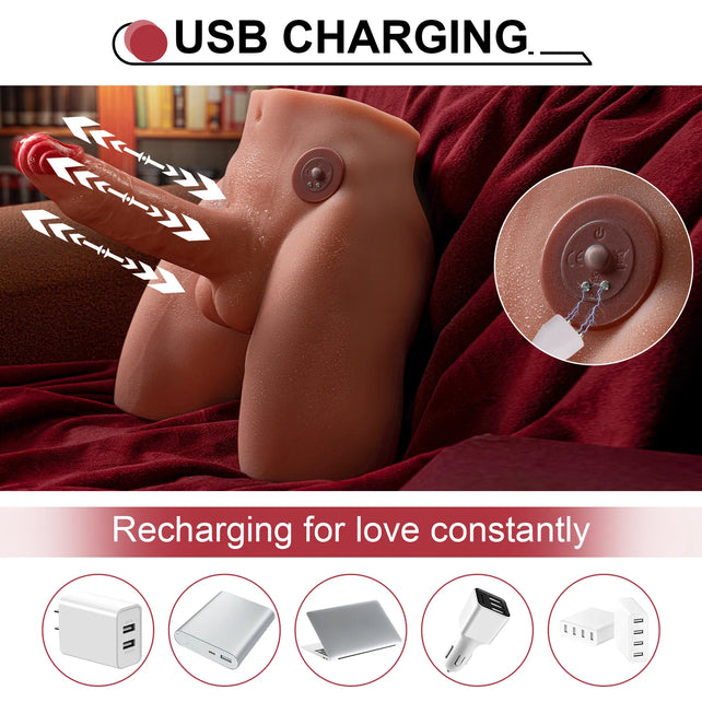 Clearance Sale In Stock I 10.82in/9.03lb Electric Rechargeable Male Sex Doll Ass Torso