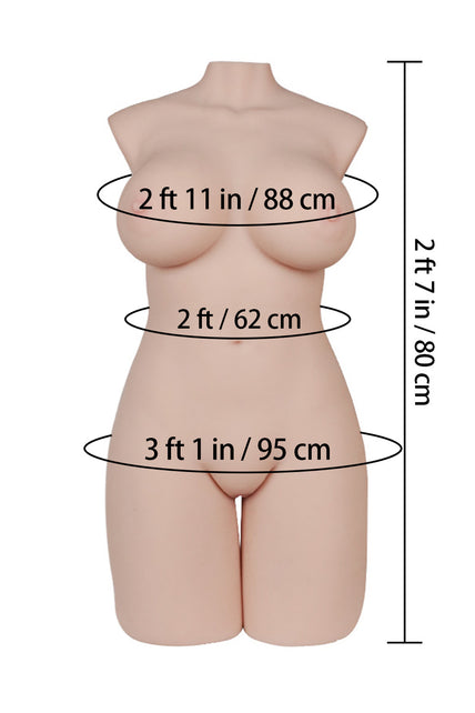 Tantaly I 60cm/1ft12 39.6LB Lightweight Huge Papaya Breasts Sex Doll – Nicole