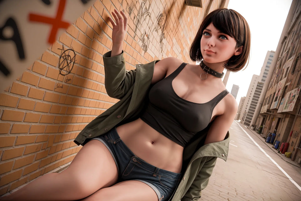 AIBEI I 4.95ft/151cm Silicone Head Sex Dolls Chubby - Cathy