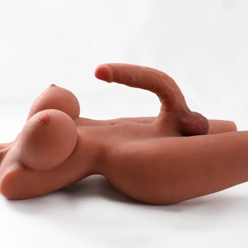 21.6In/19.8lb Femboy Ebony Sex Doll Torso