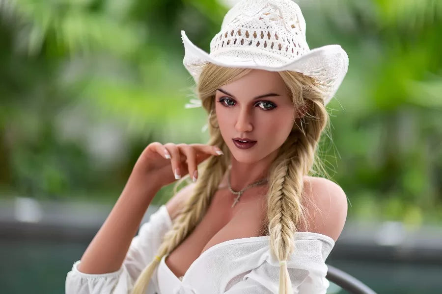 US Stock I 168cm / 5ft6 Big Boobs Realistic Blonde Silicone Sex Doll - Dime Doll: Elowyn
