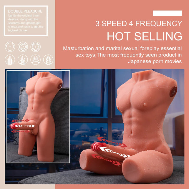 Clearance Sale In Stock I 21.65in/17.63lb Electric Male Sex Torso Doll