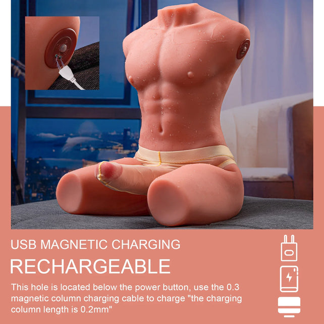 Clearance Sale In Stock I 21.65in/17.63lb Electric Male Sex Torso Doll
