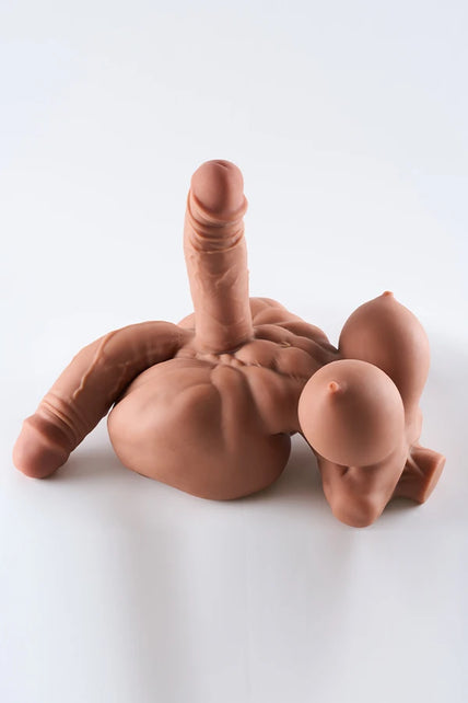 4.1kg/9.0lbs Futa Sex Doll Torso With Dual Penis