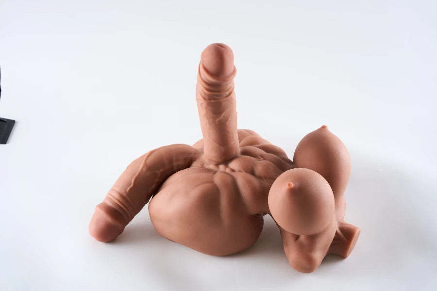 4.1kg/9.0lbs Futa Sex Doll Torso With Dual Penis