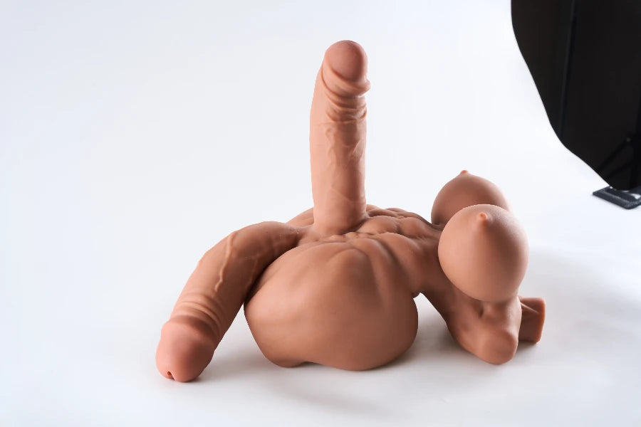 4.1kg/9.0lbs Futa Sex Doll Torso With Dual Penis
