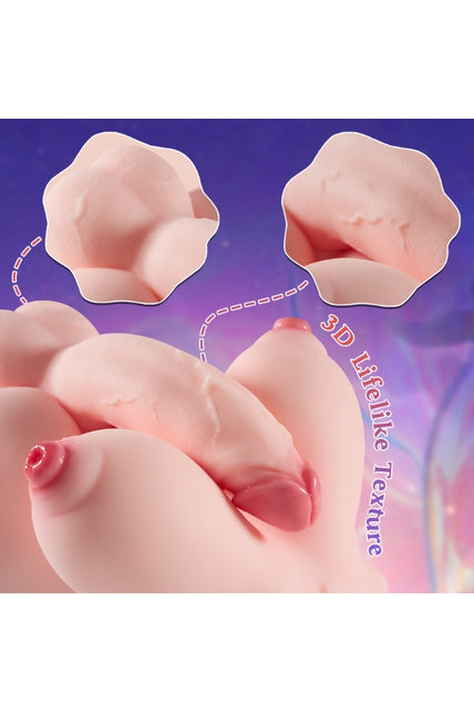 9.3kg/20.5lbs Futa Torso Sex Doll With Penetrable Penis and Tits