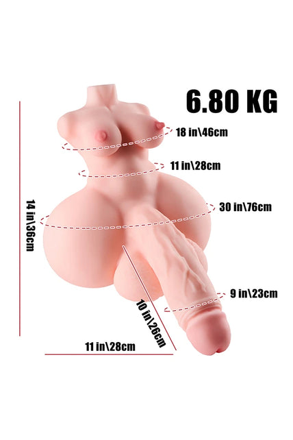 6.8kg/15.0lbs Hot Sales Sex Dolls Torso With Penetrable Penis