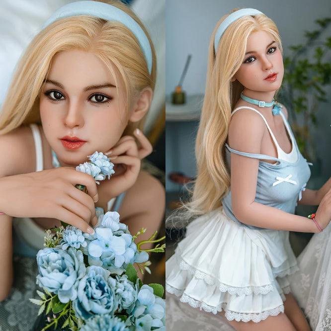 SY Doll I In Stock 150cm/4ft11 D-cup Ros Head Blonde Sex Doll - Milan