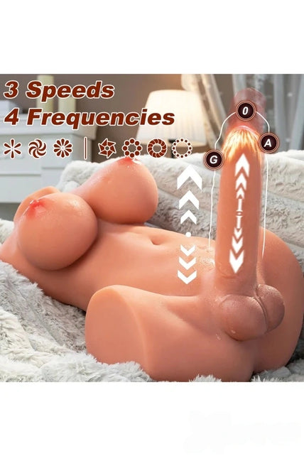 In Stock 17.59LB 6.82LB New Shemale Sex Doll Torso With Thrusting Dildo