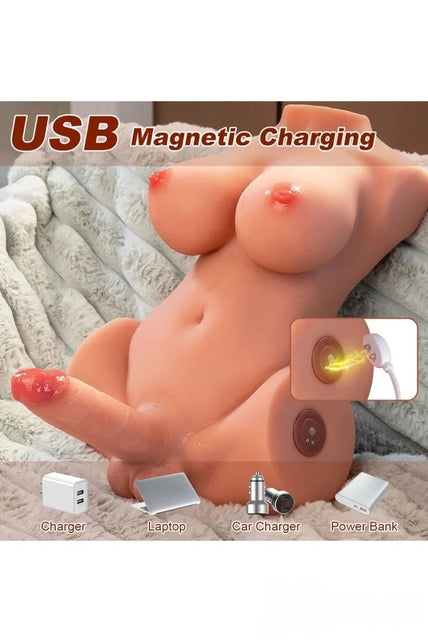 In Stock 17.59LB 6.82LB New Shemale Sex Doll Torso With Thrusting Dildo