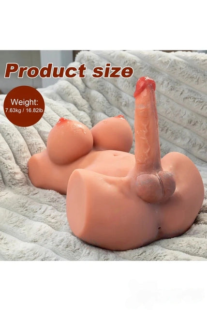 In Stock 17.59LB 6.82LB New Shemale Sex Doll Torso With Thrusting Dildo