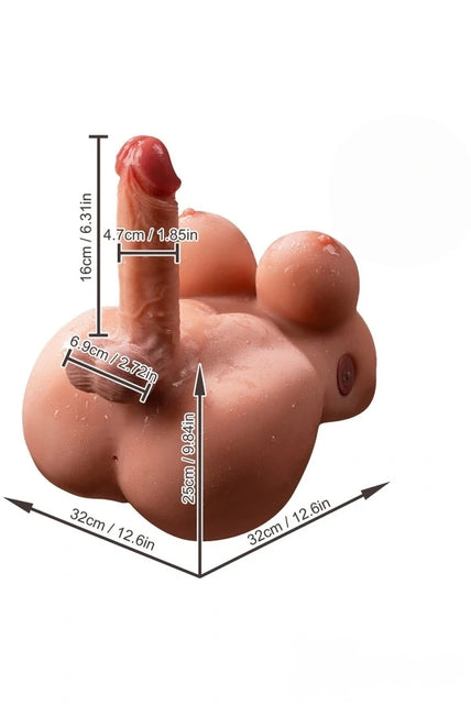 In Stock 17.59LB Shemale Sex Doll Torso With Thrusting Dildo