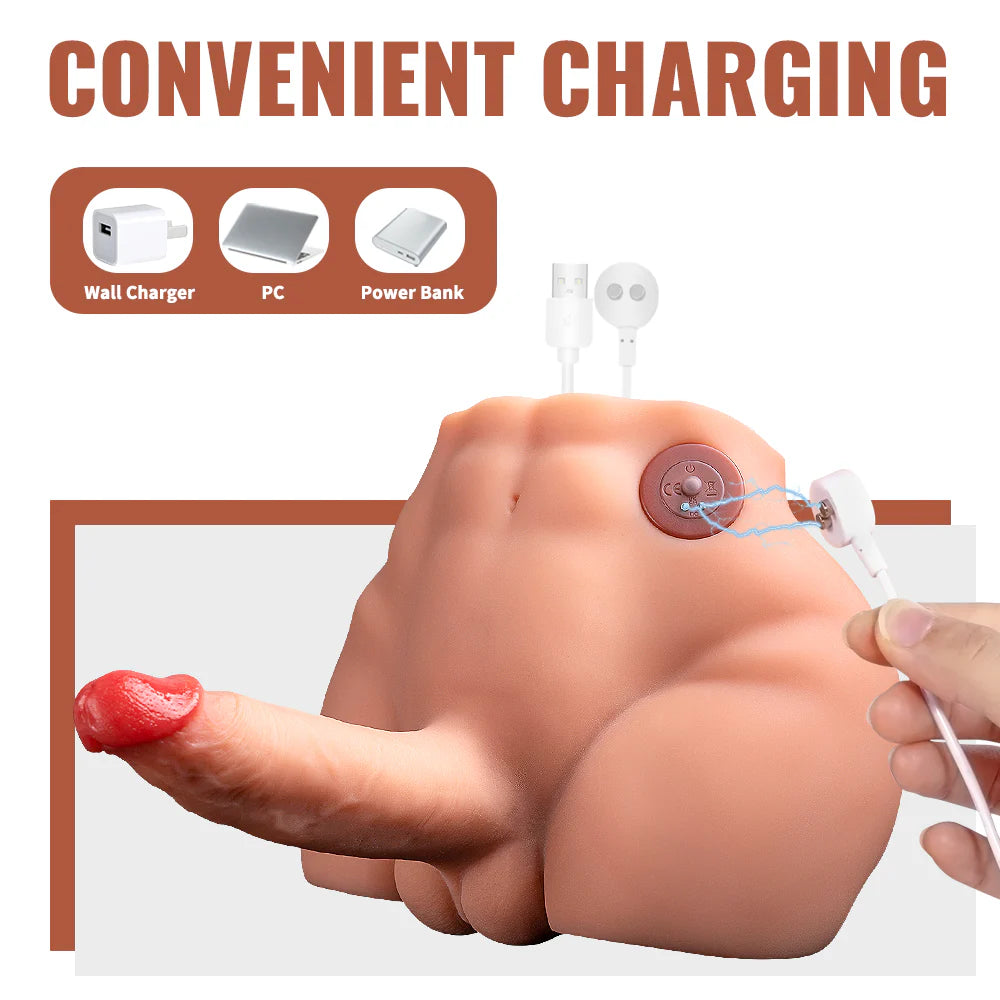 9.56lb Electric Rechargeable Male Sex Doll Ass Torso With Big Penis