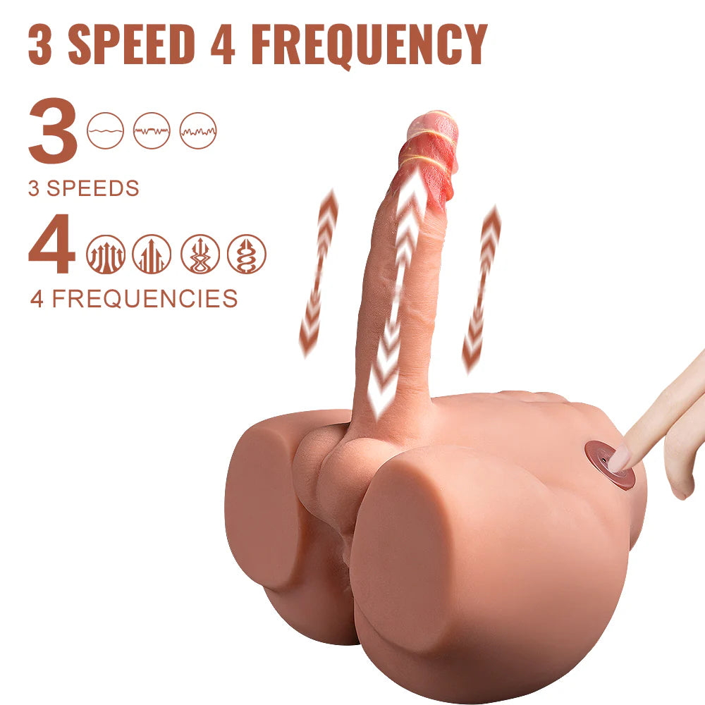 9.56lb Electric Rechargeable Male Sex Doll Ass Torso With Big Penis