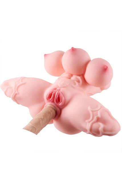 4.5kg/9.92lbs Lifelike Sex Doll Torso With Tripple Breasts