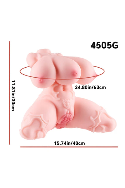 4.5kg/9.92lbs Lifelike Sex Doll Torso With Tripple Breasts