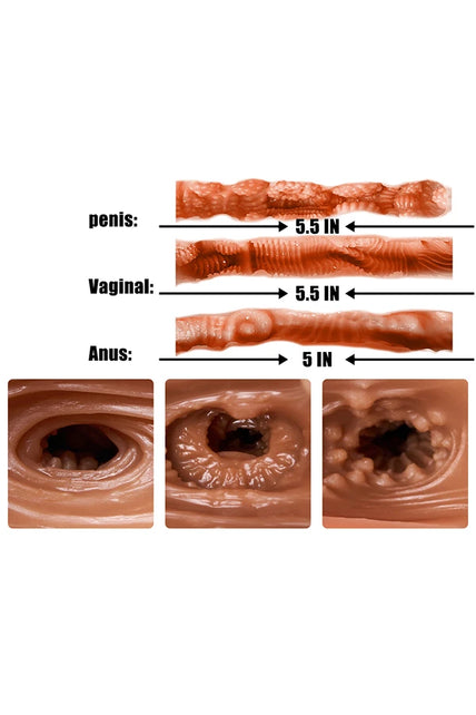 6.8kg/15.0lbs Tan Color Sex Doll Torso With Penetrable Penis