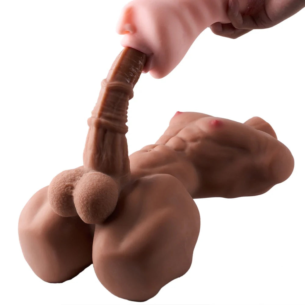 9lb/14.5in Male Torso Sex Doll With Horse Dildo