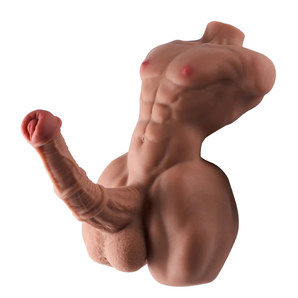 9lb/14.5in Male Torso Sex Doll With Horse Dildo